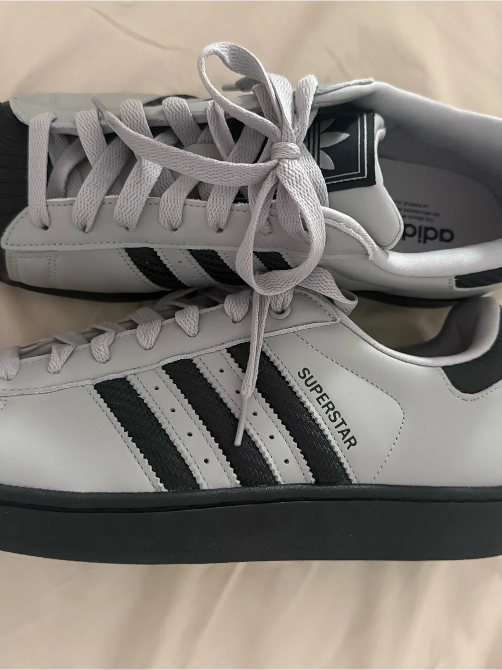 Adidas Superstar Shell toe Gray and Black sneakers